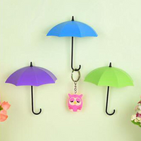 Pegatinas de pared estéreo 3d gancho para paraguas sin rastro gancho sala de estar fondo pared pintura autoadhesiva adorno gancho para llaves