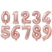 Globos grandes con números de cumpleaños de aluminio
