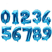 Ballons numérotés d'anniversaire en aluminium