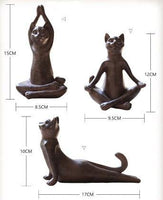 Yoga Cat Statues
