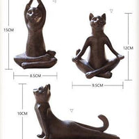 Yoga Cat Statues