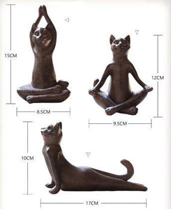 Statues de chat de yoga