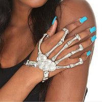 Skeleton Hand Finger Linked Bracelet
