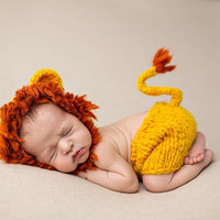 Costume de lion pour photographie de nouveau-né
