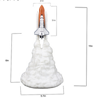 Rocket Space Shuttle 3D Print Lamp