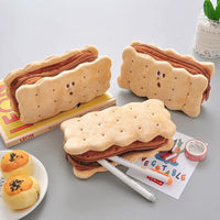 Animated Biscuit Sandwich Cookie Plush Pencil Case