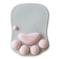Cat Paw Shaped Mouse Pad w/ Wrist Support

