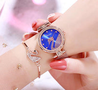 Conjuntos de regalo de reloj de joyería de moda Swan
