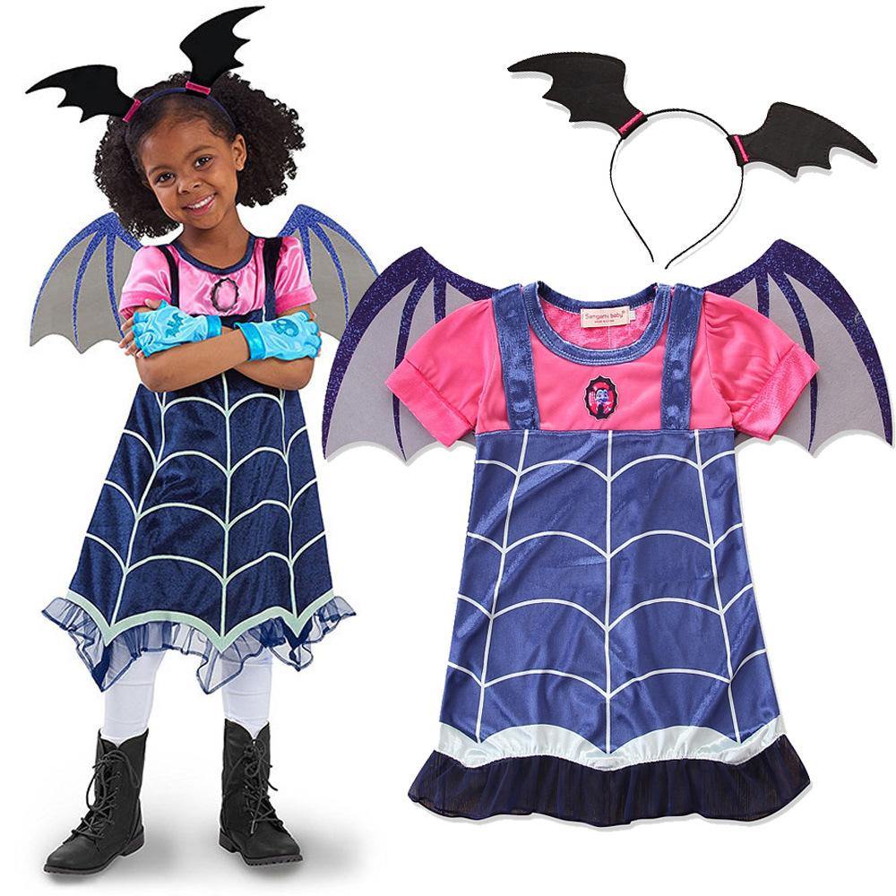 Bat Girl Halloween Dress & Headband (Child)