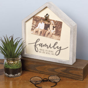 Family Love Never Ends - Inset Box Frame