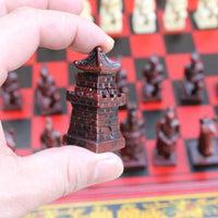 Juego de ajedrez guerrero chino antiguo