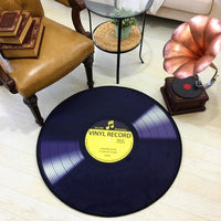 Tapis ronds en forme de disque vinyle