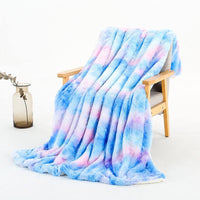 Rainbow Tie Dye Plush Blankets