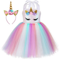 Unicorn Party Dress & Headband (Toddler/Child)
