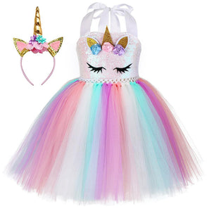Vestido de fiesta y diadema de unicornio (niño pequeño/niño)