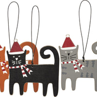 Christmas Cats - Ornament Set