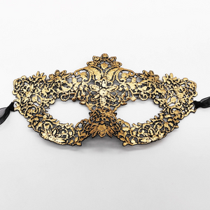Thick Lace Metallic Mardi Gras Masquerade Masks