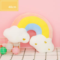 Rainbow Clouds and Moon Plush
