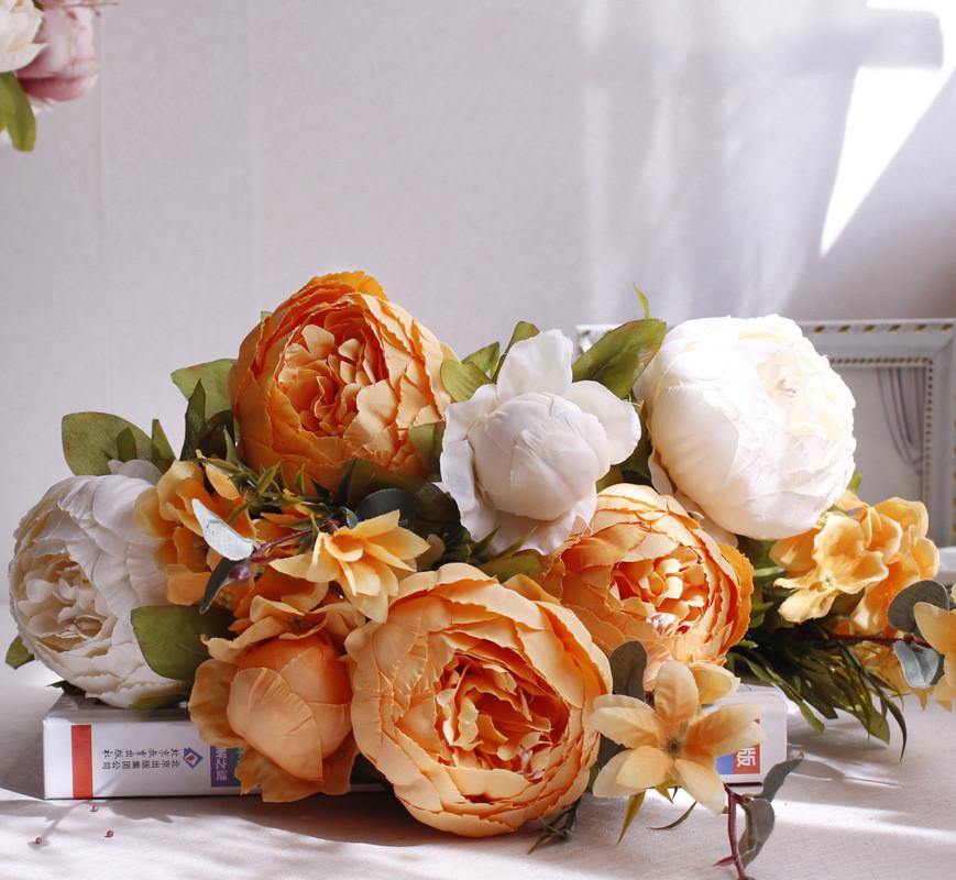 Bouquets de fleurs de pivoine artificielles