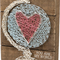 You Are My World - String Art Box Sign