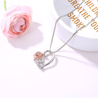 Rose Heart Zircon Necklace
