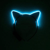 Diadema con orejas de gato de línea brillante