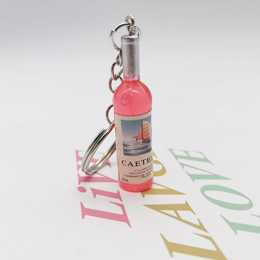 Mini Wine Bottle Keychains