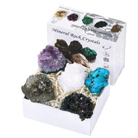 Caja de regalo de cristales de roca mineral