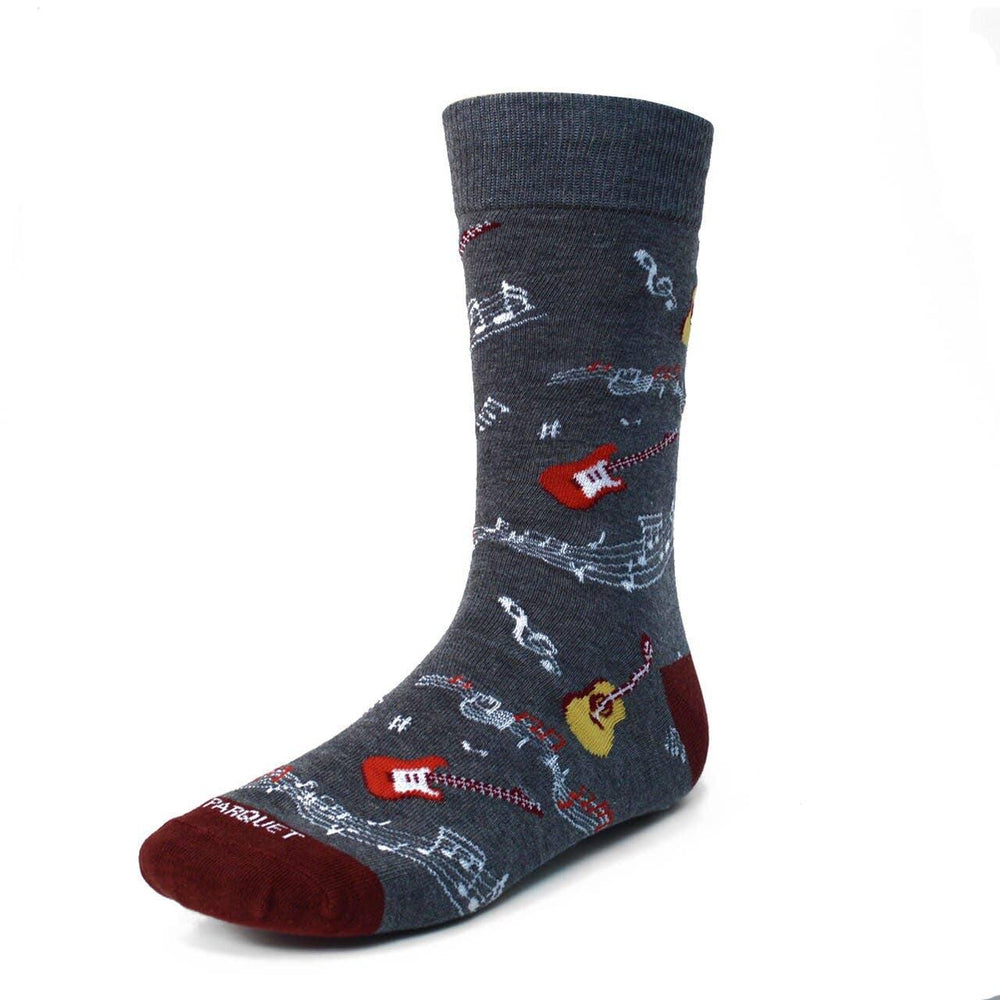 Guitar and Music Notes Novelty Socks (Mens)