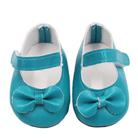 Doll Shoes Solid Color Bow Shoes