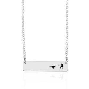 Trendy Small Dinosaur Stainless Steel Necklace Silver Animal Mom Baby Children Necklaces Mothers Days Gifts