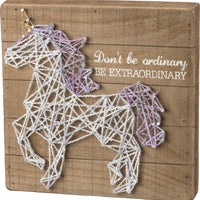 Don't Be Ordinary Be Extraordinary - String Art Box Sign