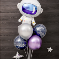 Globos de decoración de cumpleaños con tema espacial de cielo estrellado