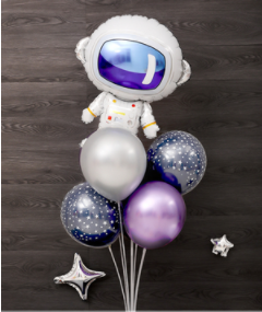 Globos de decoración de cumpleaños con tema espacial de cielo estrellado