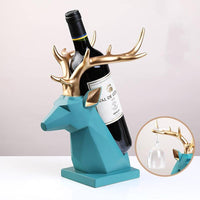 Geometric Deer Head Wine Rack