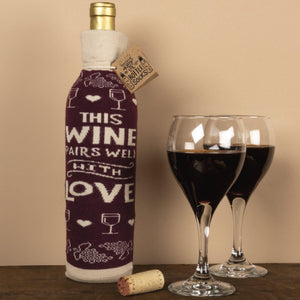 This Wine Pairs Well With Love - Bottle Sock/Wine Bag