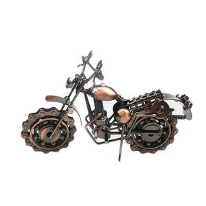 Vintage Iron Motorcycle Figurine