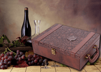 Caja de vino creativa Caja de regalo de cuero Hecha a mano Hogar Cocina Bar Accesorios Decoración Lafite Soporte para vino Caja de embalaje de vino Regalo de amigo
