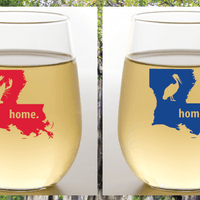LOUISIANA COLLECTION - Home State - Stemless Shatterproof Wine Glasses (2 Pack)