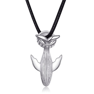 Sterling Silver Whale Couple Necklace