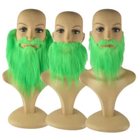 Espectáculo de carnaval verde irlandés decorado con barba

