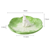Spring Cabbage Rabbit Accented Tableware
