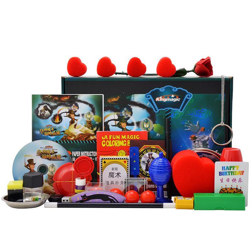 Ensemble d'accessoires magiques, grande boîte cadeau, jouets éducatifs pour enfants 