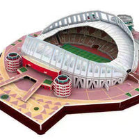 Modèle de puzzle 3D sur le terrain de football (football)