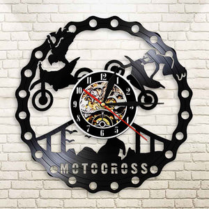 Horloge murale de course de motocross