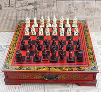 Antique Chinese Warrior Chess Set
