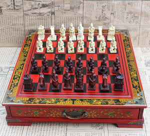 Jeu d'échecs de guerrier chinois antique