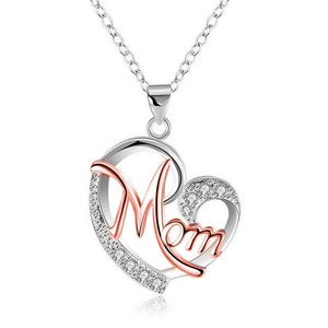 European And American Women\'s Necklaces  Mom Color Separation Heart-shaped Diamonds 2021 Wish Explosive Mother'  Day Gifts Across The Border