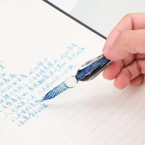 Ensemble stylo et encre de calligraphie en verre