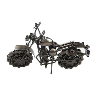 Figura de motocicleta de hierro vintage